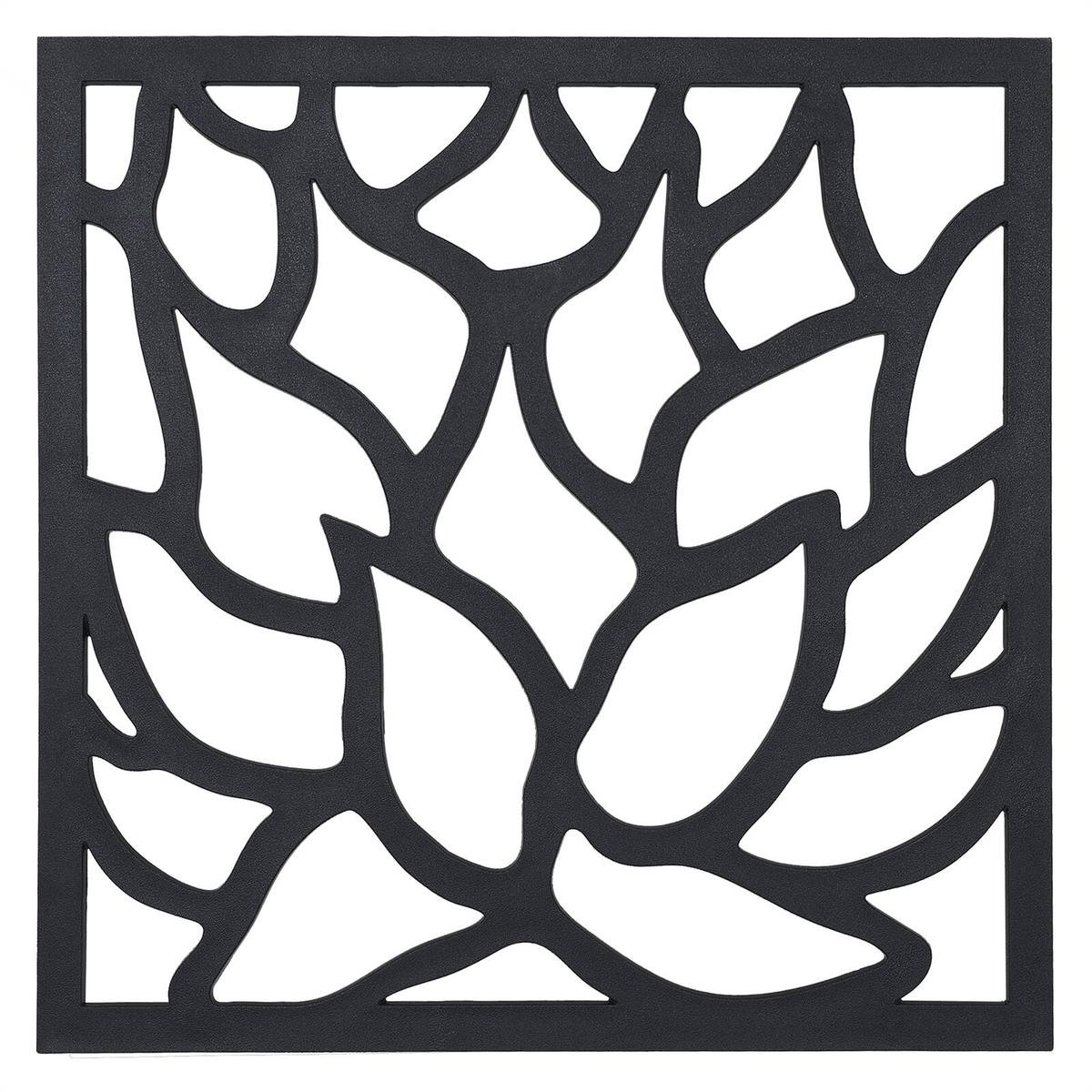 Matrix 575 x 575mm Charcoal Lotus Wall Art Bunnings Australia