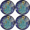 4PK LVD Porcelain Christmas Angel Cake Plate Home/Kitchen Decor 15x15cm Blue
