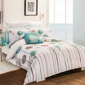 Luxor Double Romantic Dandelion Design Soft Cotton Quilt Doona Duvet Cover Set