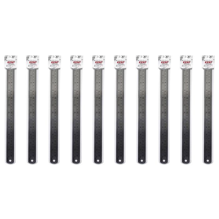 10x Kent Steel Ruler 300mm Imp/met Home/school Technical Drawing/graphic Design