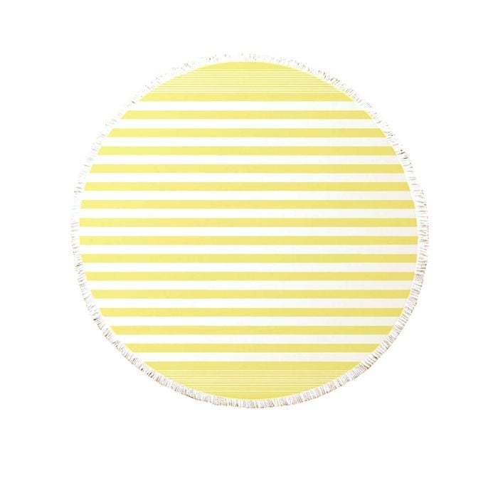 J.Elliot Round Cotton Turkish Towel Lemon Sorbet