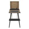 Crosley Voyager Bluetooth Portable Turntable And Entertainment Stand Bundle - Tan