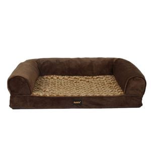 Pawz Memory Foam Pet Sofa Bed Large Brown