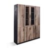 Modern Furniture REGGIE Display Unit 160cm - Warm Oak & Black