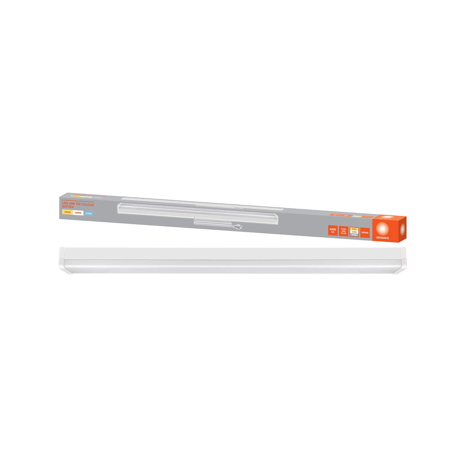 Ledvance 1200mm LED 4470lm Tri-Colour 40W Batten product image