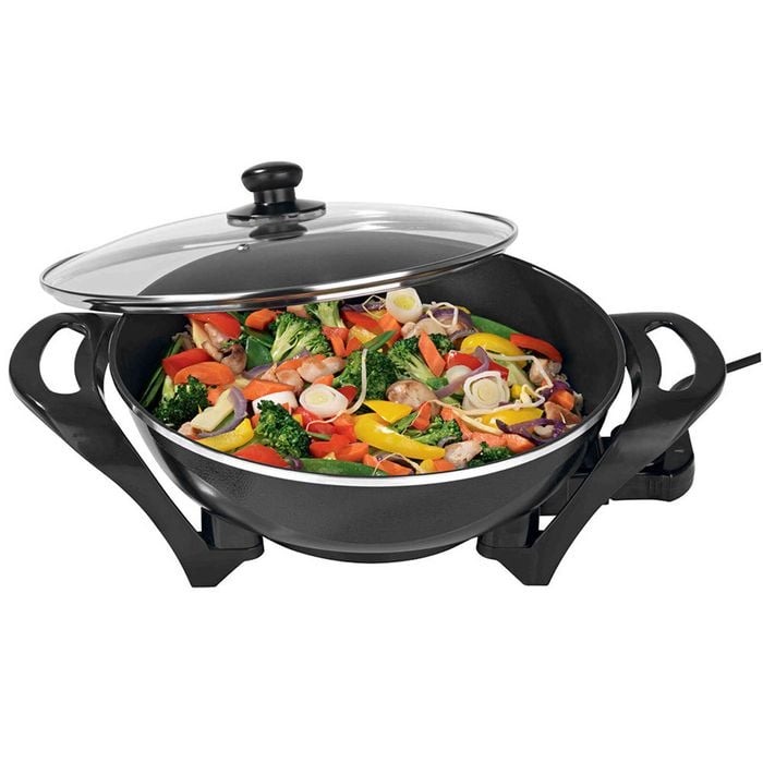 Lenoxx 4.5L 1500W Large Electric Wok/Non-Stick Cooking Pan