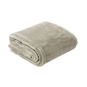 In 2 Linen 350GSM Plush Ultra Soft Velvet Touch Blanket Taupe King/Super King