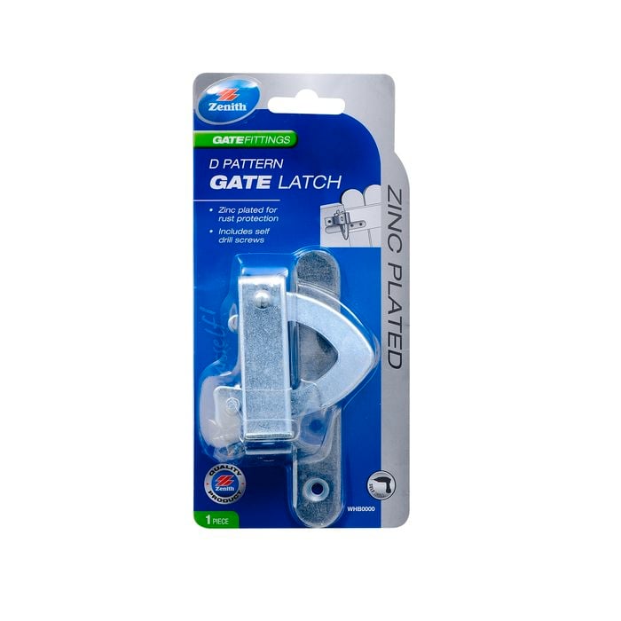 Zenith Zinc Plated D Pattern Gate Latch