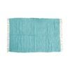 Large Chindi Cotton Handmade Floor Mat with Tassels 90 x 150 cm Aqua