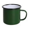 Olympia Enamel Mugs 6 Pack Green 350ml Outdoor Dining Camping Kitchenware
