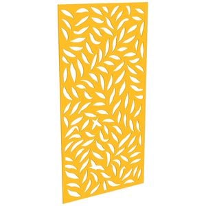 ProtectorAl 300-1200 x 1201-2400mm Dark Yellow/Gloss White Large Leaf Unframed Composite Deco Panel