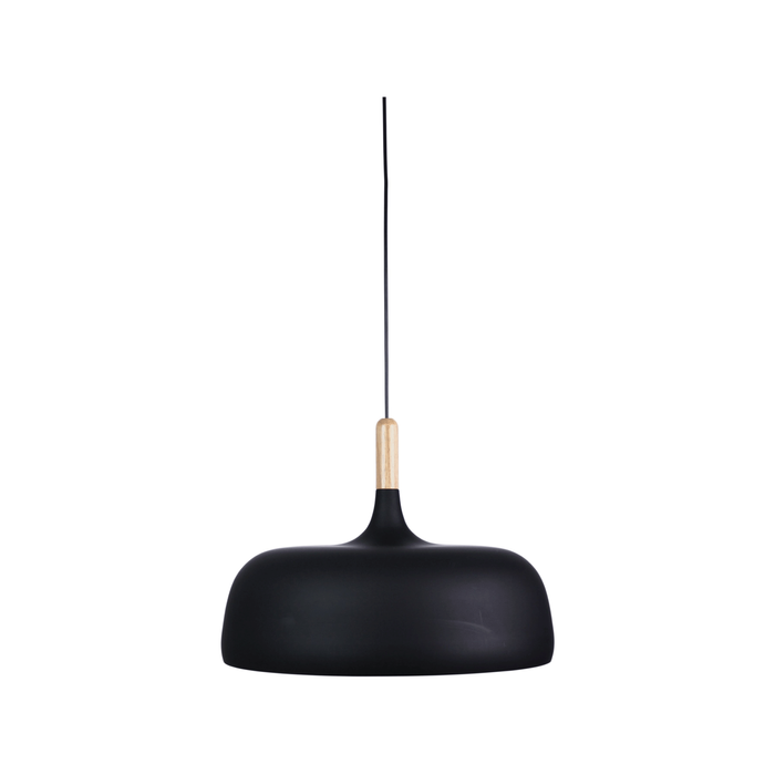 Oriel Lighting Malt 48cm Scandustrial Designed Pendant - Black 48cm