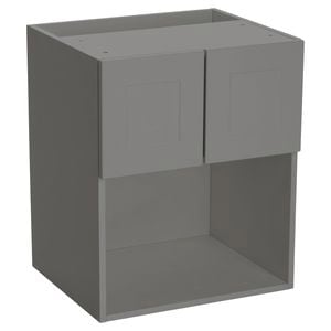 Kaboodle 600mm Smoked Grey Alpine Microwave Wall Cabinet