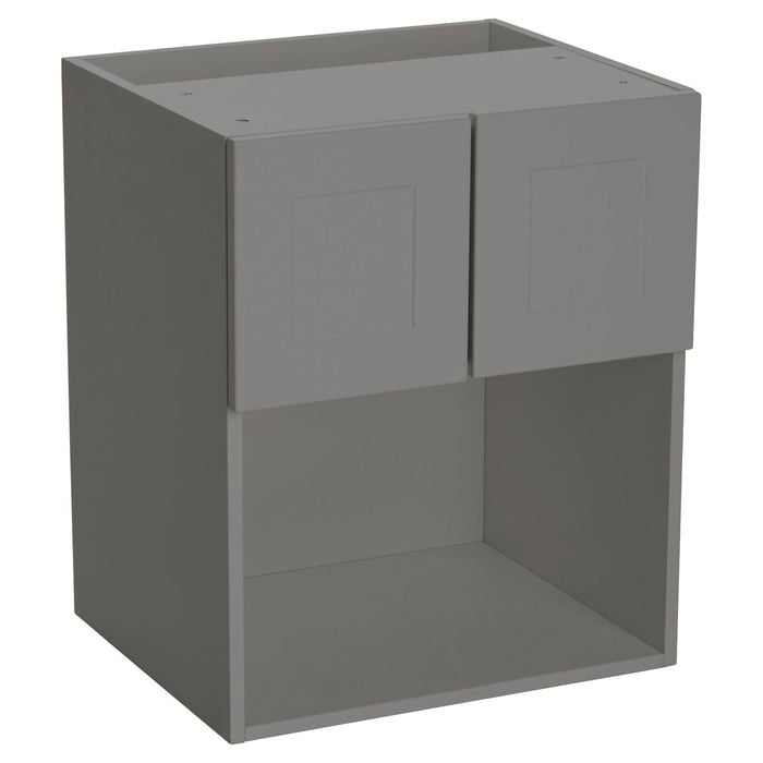 Kaboodle 600mm Smoked Grey Alpine Microwave Wall Cabinet
