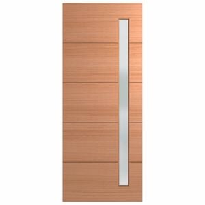 Hume 2040 x 820 x 40mm External Door Duracote Linear Translucent Glass XLR160
