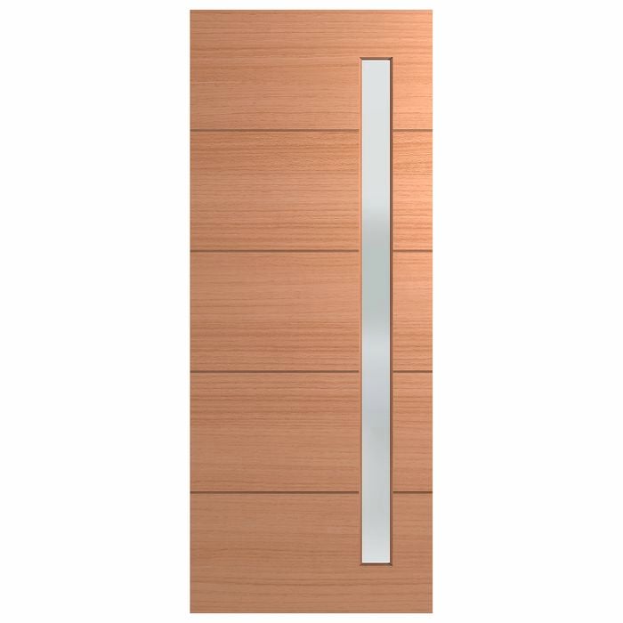 Hume 2040 x 820 x 40mm External Door Duracote Linear Translucent Glass XLR160