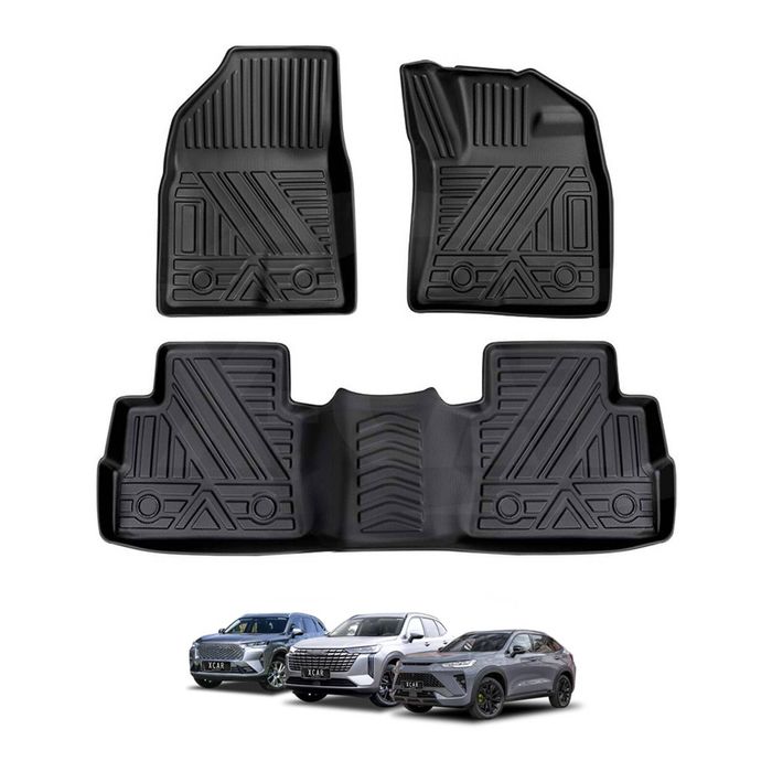 3D Customized All Weather Car Mat Floor Liner Full Set Carpet for GWM Haval H6/H6 GT 2021-Onwards