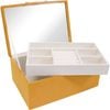 LVD Velvet Jewellery Storage Box Organiser 18.5x13cm - Mustard