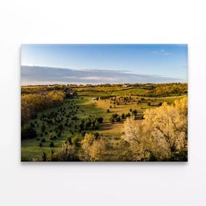 View of Sunrise over Countryside  Print 100% Australian Made 75 x 50cm  (Stretched)