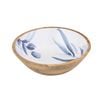 Ladelle Blue Lagoon Premium Mango Wood Round Serving Dish Bowl Small Handmade