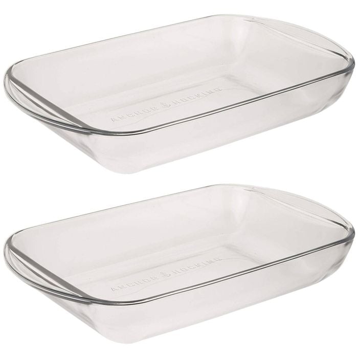 2x Anchor Hocking Fire-King Rectangular Baker 33x22cm 3L