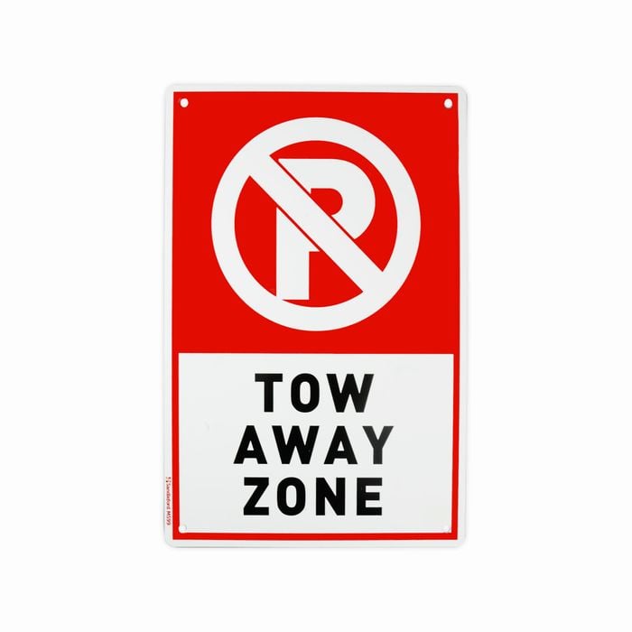 Sandleford 300 x 200mm Tow Away Zone Plastic Sign