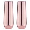 2PK Aurora 500ml Stemless Champagne Glass Cup - Rose