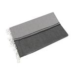 IDC Homewares Isaac Black Silver Cotton Throw Rug 100 x 200cm
