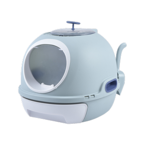 Yes4pets Cat Toilet Litter Box Tray House W Sky Window Drawer Photocatalyst Purifier Blue