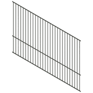 ProtectorAl 0350-1200W x 1200H Woodland Grey Flat Top Square Picket Pool Fence Panel Raked 16-30º