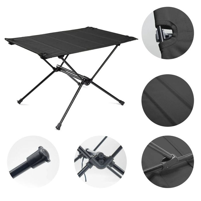 NNEOBA Camping Folding Roll-Up Table Black