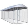 vidaXL Outdoor Dog Kennel with Roof 760x190x225 cm