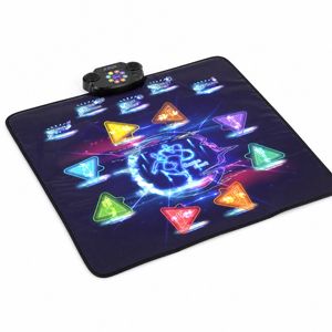 Ufurniture Dance Mat 8-Button Interactive LED Dance Pad with Bluetooth, Adjustable Volume Non-Slip Music Playmat Black