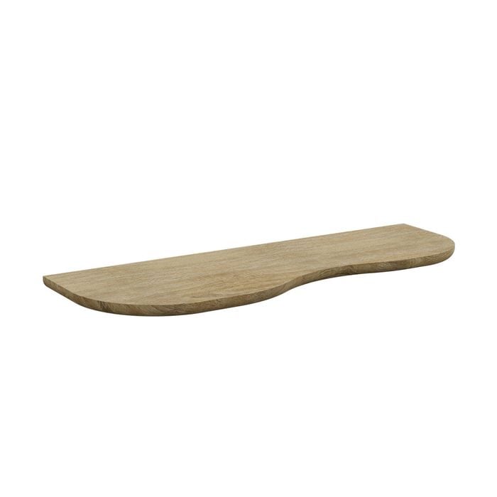 Flexi Storage Decorative Shelving 600 x 18 x 215mm Oak Wavy Edge Shelf
