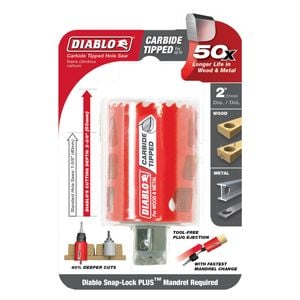 Diablo 51mm Carbide-Tipped Wood And Metal Hole Saw