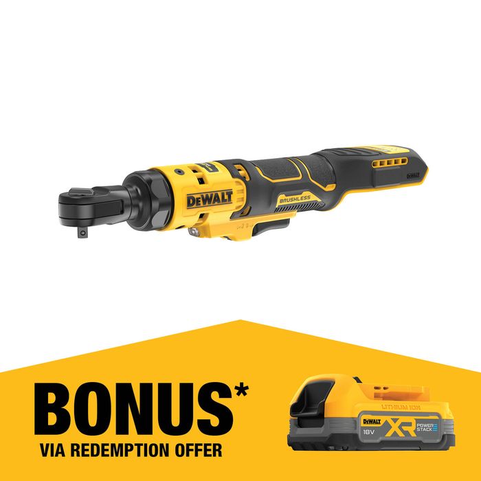 DeWALT 18V XR 1/4" Open Head Ratchet - Bare Unit