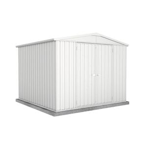Absco Sheds 3.00mW x 2.92mD x 2.30mH Surfmist Double Door Highlander Garden Shed 