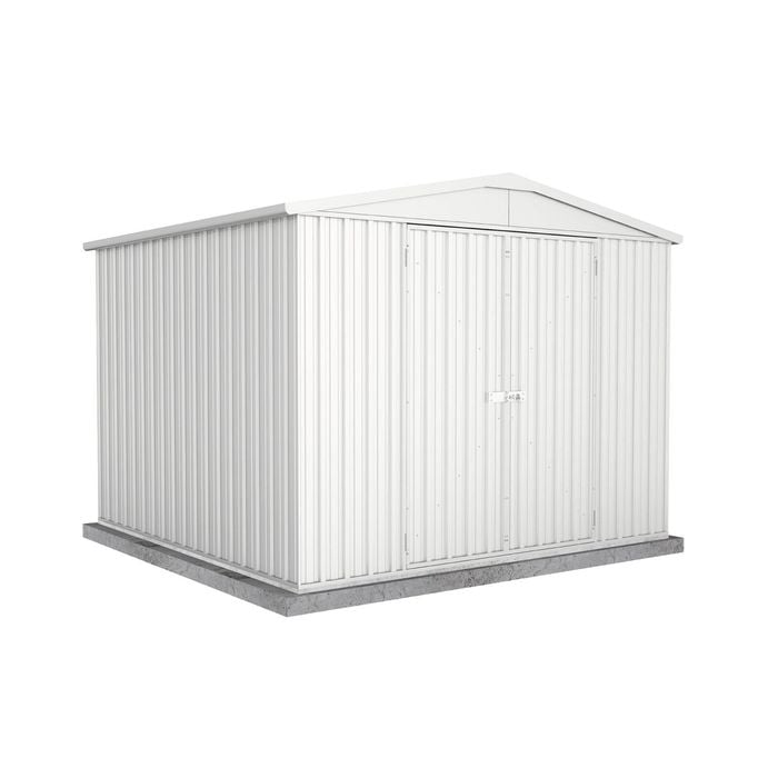 Absco Sheds 3.00mW x 2.92mD x 2.30mH Surfmist Double Door Highlander Garden Shed 