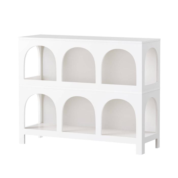 Oikiture Display Shelf Storage Stand Shelving Unit Bookcase Bookshelf White