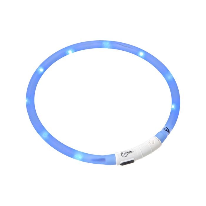 Flamingo 20-70cm Blue Visio Nera Dog LED Collar