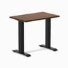 Desky Fixed Height Mini Red Walnut Rubberwood Desk 800 X 500mm Matte Black Frame