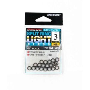 Decoy R1 Light Class Black Colour Fishing Split Ring 3