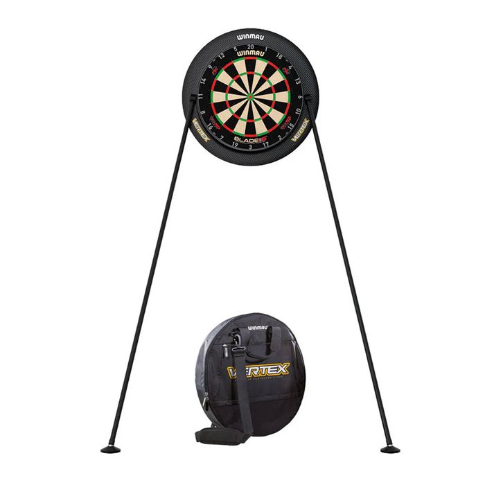 Winmau Vertex Dartboard Stand Portable Quick Setup Black