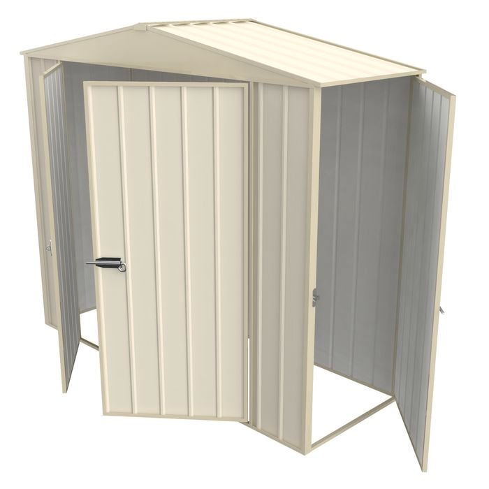 Build-a-Shed  2.3 x 0.8 x 2.3m Gable Single Hinged Side Door Shed - Cream