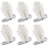 6x 1920s FLAPPER HEADBAND Headpiece Feather Sequin Charleston Costume Party BULK White