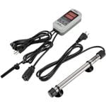 Hygger Titanium Aquarium Heater for Salt Water 200W - Silver - Silver | One size | HG-802-200W