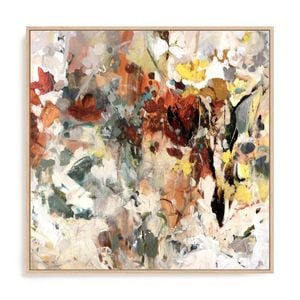 Artey | Peeking Through - Framed Canvas - Natural Frame - 140 x 140cm