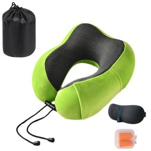 Catzon Travel Neck Pillow Premium Memory Foam-Fruit Green