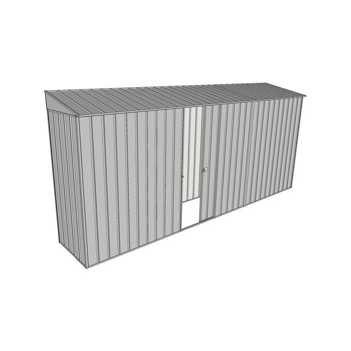 Build-a-Shed 0.8 x 4.5 x 2m Skillion Single Sliding Side Door Shed - Zinc