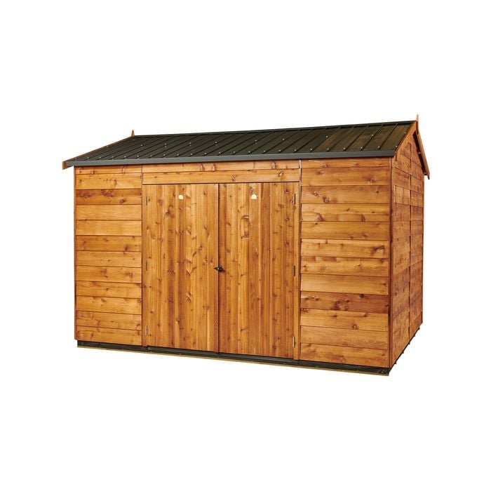 Cedar Shed 3.6m x 2.775m Bristol Steel Roof Shed